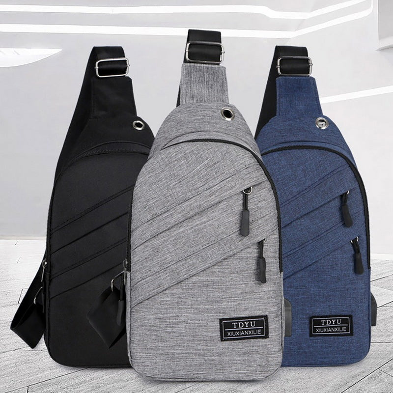 Multifunctional USB sports chest bag