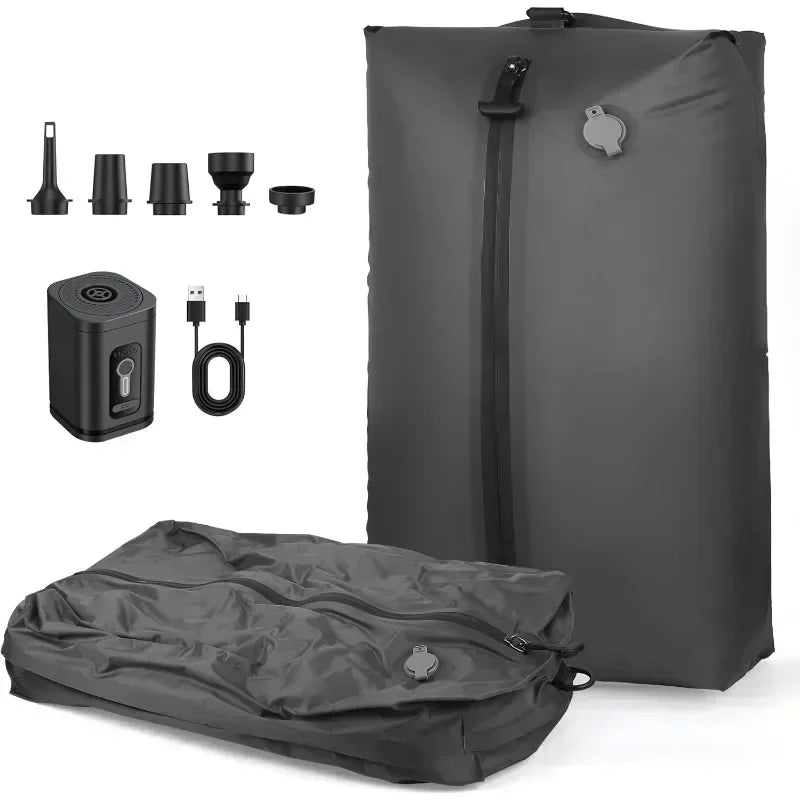 17L Vacuum Compression Bag with Air Pump Reusable Travel Storage Luggage Bag Outdoor Compression Backpack