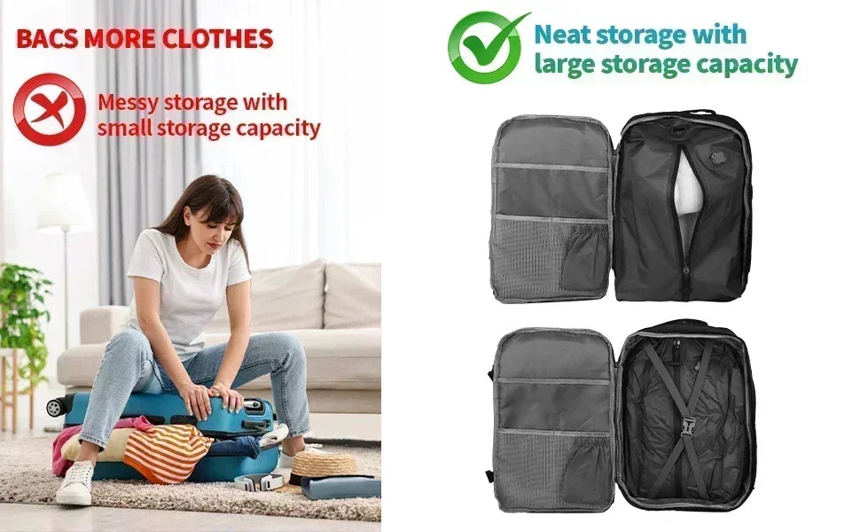17L Vacuum Compression Bag with Air Pump Reusable Travel Storage Luggage Bag Outdoor Compression Backpack